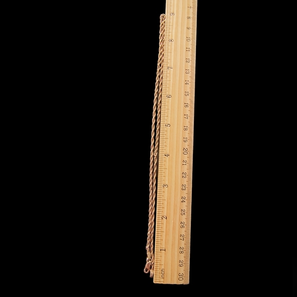 Milor Italy Gold Vermeil Sterling Silver Triple Rope Chain 18 Inches - Picture 4 of 8